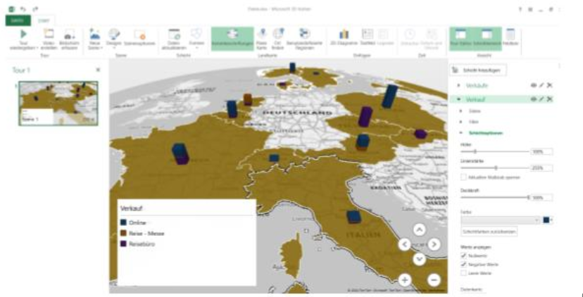 Excel 3D Maps mit Deutschland